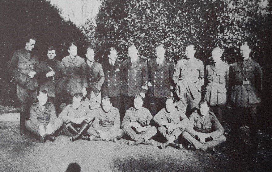 Officers of 3 Naval at Walmer November 1917 including Flight Lieutenant H.S. Kerby And Captain E.T.Hayne